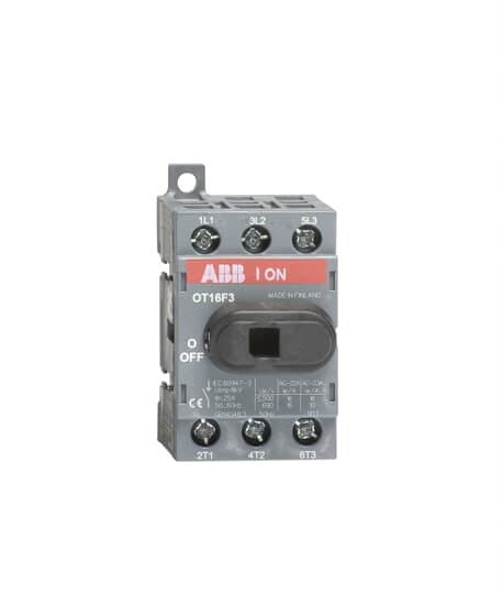 ABB - Front operated switch-disconnector OT16F3 16A SEZIONATORE efficiente per il controllo dell'alimentazione elettrica.