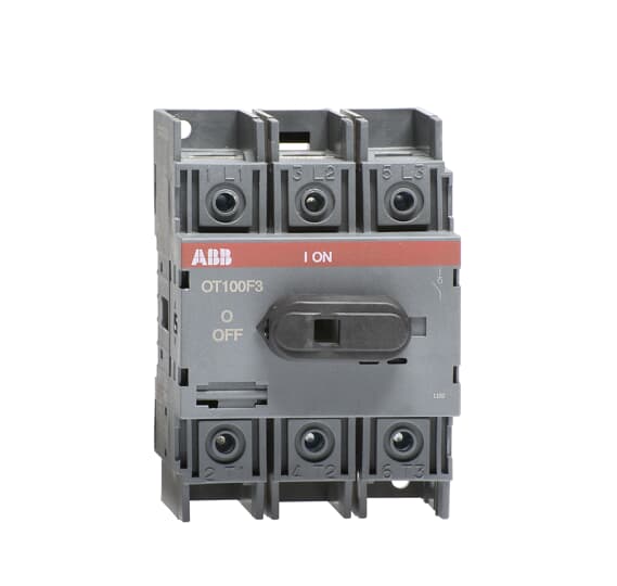 ABB - Front operated switch-disconnector OT100F3 100A SEZIONATORE efficiente e affidabile per il controllo dell'alimentazione elettrica.