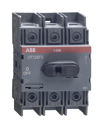 ABB - Front operated switch-disconnector 125A OT125F3 per un'efficace sezione dell'impianto elettrico.