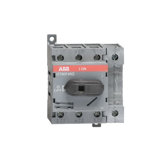 ABB - Front operated switch-disconnector OT80F4N2 80A: ideale per interrompere e isolare circuiti elettrici in modo sicuro ed efficiente.