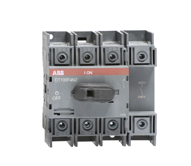 ABB - Front operated switch-disconnector OT100F4N2 100A: ideale per interrompere e isolare circuiti elettrici in modo sicuro ed efficiente. EE 277 8