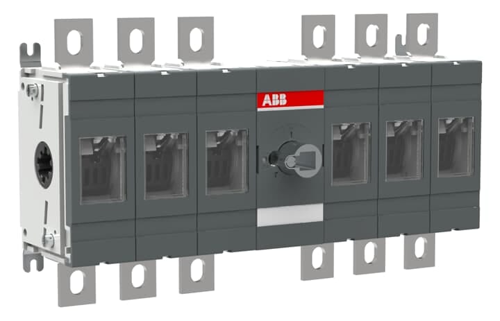 ABB - Front operated switch-disconnector OT315E33 315A 6 poli per un'efficace gestione dell'alimentazione elettrica.