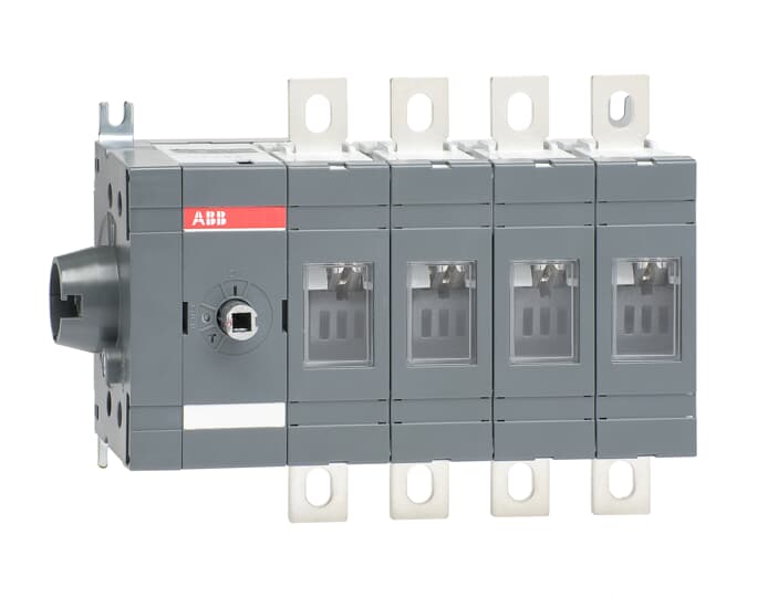 ABB - Sezionatore 4P 200A con comando laterale per interruzione e disconnessione.