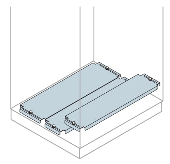 ABB - Piastra di chiusura pavimento rimovibile 800x500mm con flangia per cavi componibili (LXP)