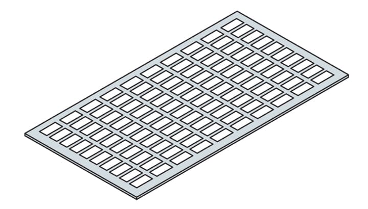 ABB - N.20 portaetichetta 18 DIN mod. w=325mm l=325mm.