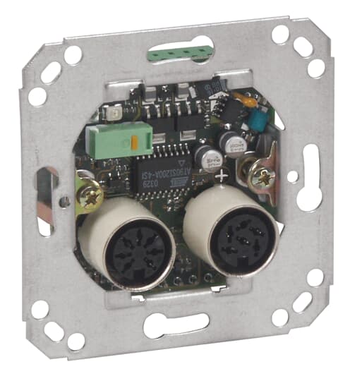 ABB - Modulo chiamata EI 994 con pulsante e 2 prese monitorate, Pulsante chiamata 73073D3 con presa 6P e 7P.