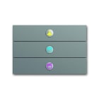 ABB - 6342-866-101-500 Control element 3-gang INTER 3 TASTI ACCIAIO INOX.