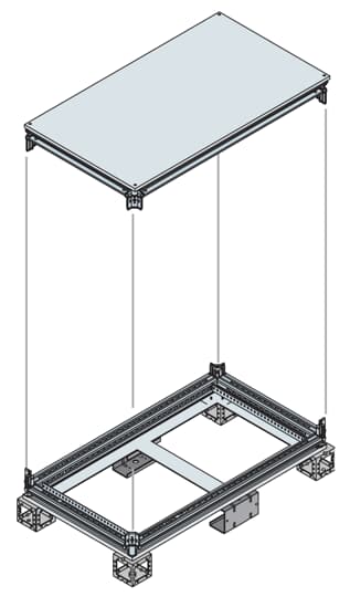 ABB - Base/Top e Testata 1200x500 per un'installazione versatile e resistente.