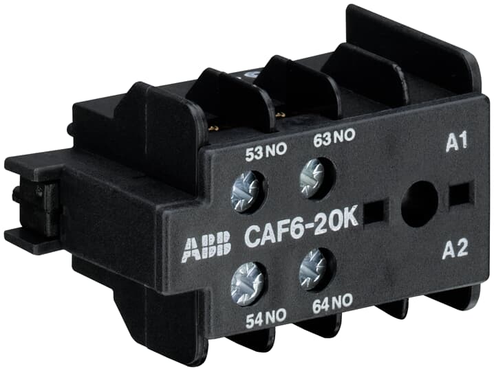ABB - CAF6-20K Auxiliary Contact 2NO/0NC CONT.AUS.FRONT. 2NA X K6/KC6.