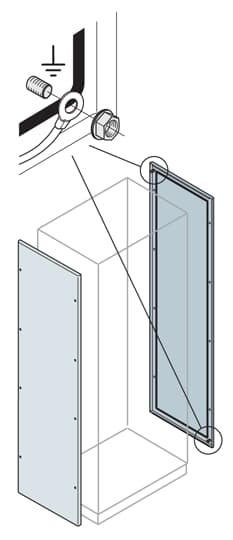 ABB - N.2 pannelli laterali ciechi 1800x400mm 7035 coppia HXP.