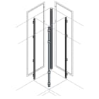ABB - N.4 montanti e struttura angolo per supporto verticale H=1800mm.
