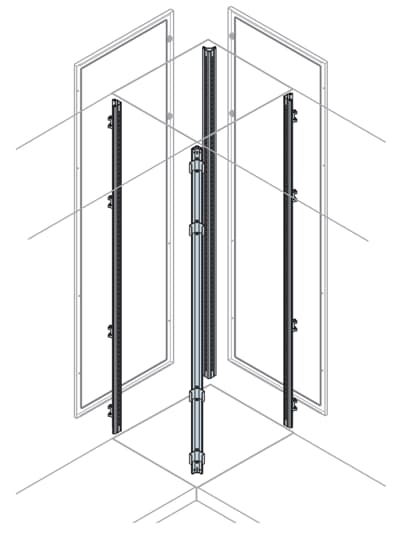 ABB - N.4 montanti e struttura angolo per un'altezza di 2200mm.