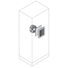 ABB - Kit aerazione completo con filtro e ventilatore 230V, dimensioni 150x150mm, ideale per ambienti di dimensioni ridotte.