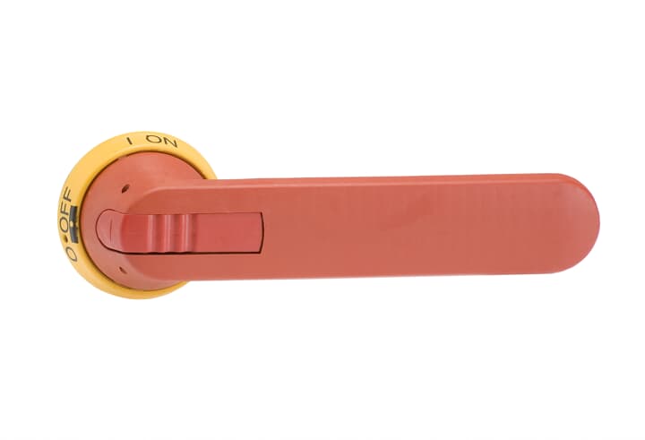 ABB - Maniglia per bloccare porta in rosa e giallo, codice OHY175J12. EO 095 3