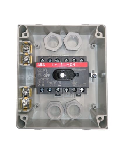 ABB - OTP16BA6M Sezionatore 6P 16A in custodia Enclosed Switch Disconnector. EO 305 6