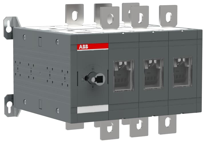 ABB - Manual change-over switch I-O-II operation open transition IEC type 800E03C COMMUTATORE 1-0-2 3P 800A.