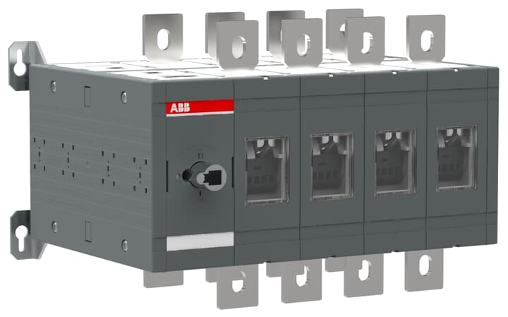 ABB - Manual change-over switch I-O-II operation open transition IEC type OT630E04C COMMUTATORE 1-0-2 4P 630A.