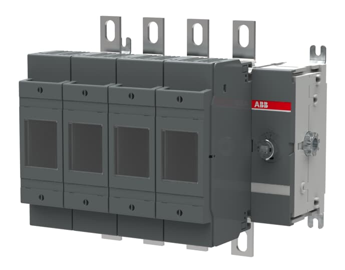 ABB - Switch fuse, front operated, 4-poles, DIN, 200A - OS200D40N2 SEZ. Fusibilato NH 200A 4P.
