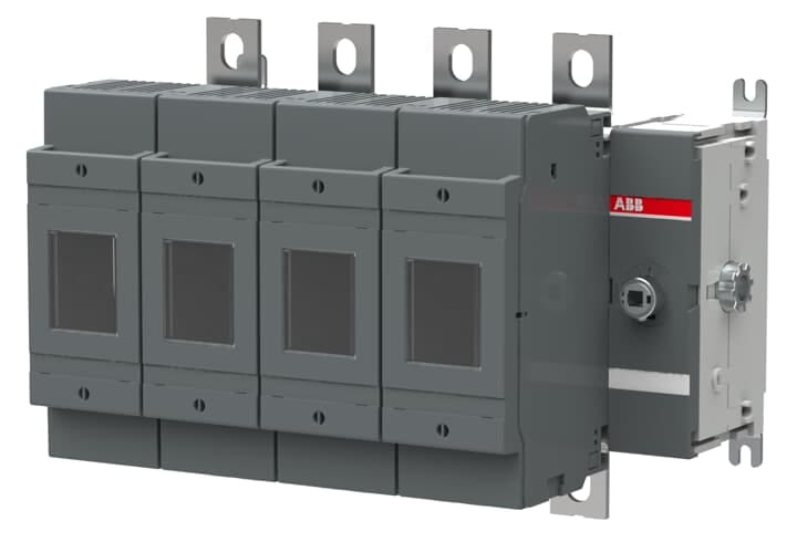 ABB - Switch fuse front operated 4 poles DIN 250A OS250D40N2 SEZ FUSIBILATO NH 4P.