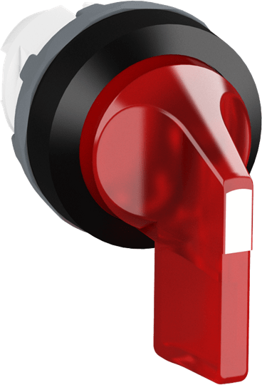 ABB - M3SS5-11R Selector Switch 3PL 45, Rosso Gh. Nera Modular.