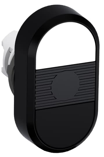 ABB - White/Black Modular Double Pushbutton MPD5-11B P. DOPPIO.