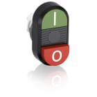 ABB - Green/Red Modular Double Pushbutton MPD13-11B P. DOPPIO I/0 VER-ROS