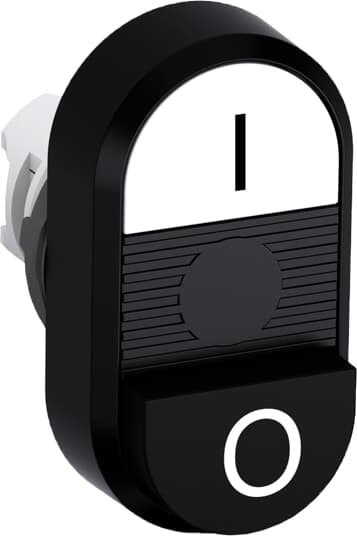 ABB - Modular Double Pushbutton White/Black MPD17-11B I/0 BIA-NER