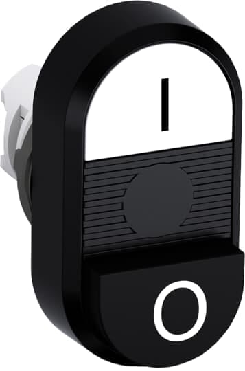 ABB - Modular Double Pushbutton White/Black MPD17-11B I/0 BIA-NER