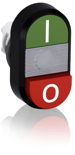ABB - Green/Red Modular Double Pushbutton MPD13-11C P. DOPPIO LUMINOSO TRASP.