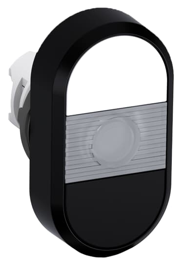 ABB - Modular Double Pushbutton White/Black MPD16-11C P. DOPPIO LUMINOSO TRASP