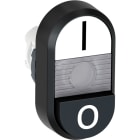 ABB - Modular Double Pushbutton White/Black MPD17-11C P. DOPPIO LUMINOSO TRASP