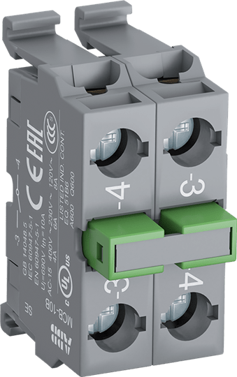 ABB - Contact Block MCB-20B Assembly 2NA x DIN Rail Bar EO 579 6