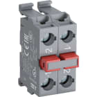ABB - Contatto blocco MCB-02B con assemblaggio contatto 2NC su barra DIN.