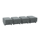 ABB - Single pole terminal shroud OSS400G1S/4 calotta bassa grigia 4P.