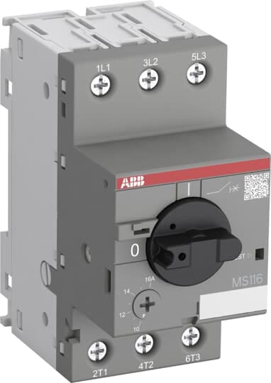 ABB - MS116-0.63 Manual Motor Starter 0,40-0,63A Interruttore Salvamotore 50K.