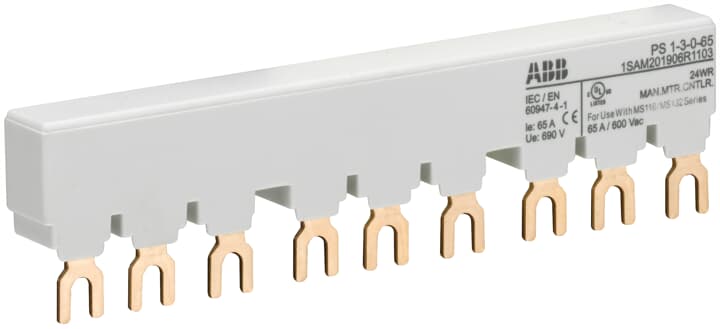 ABB - PS1-3-0-65 3-phase busbar e BARRE COLL. X 3 MS116/132 per un'installazione efficiente ed affidabile.