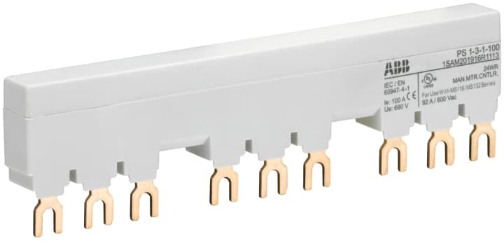 ABB - PS1-3-1-100 barre coll. 100A x3 MS132+1A e AUX.