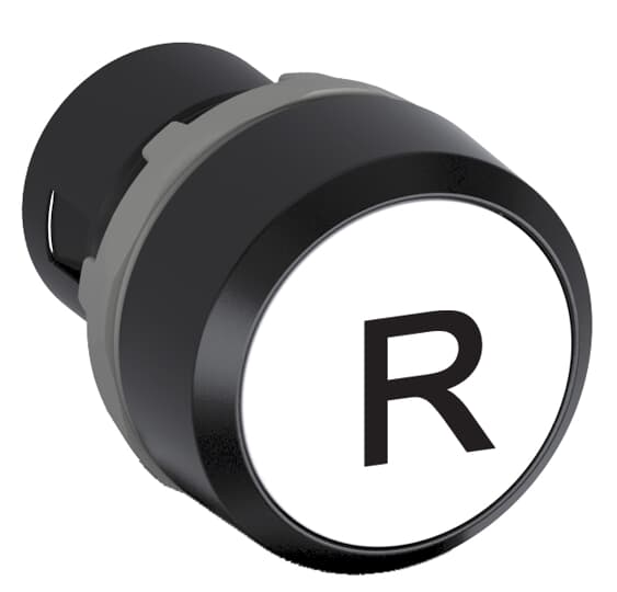 ABB - White Modular Reset Pushbutton KPR1-101W Pulsante di Reset.