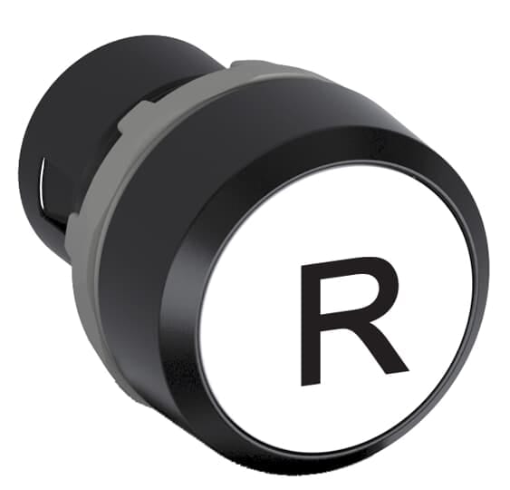 ABB - White Modular Reset Pushbutton KPR1-101W Pulsante di Reset.