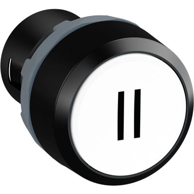 ABB - White modular reset pushbutton KPR1-103W.