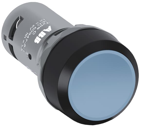 ABB - Blue compact pushbutton CP1-10L-01 puls.inst.blu g.plas.nera 1NC.