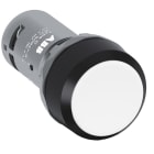 ABB - Compact pushbutton bianco CP1-10W-11 con pulsante illuminato bianco e nero, 1NA+1NC.
