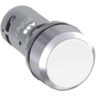 ABB - White Compact Pushbutton CP1-30W-10 Pulsante istantaneo bianco in ghisa metallica 1NA. ER 039 8