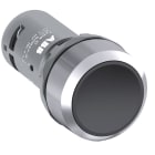 ABB - Black Compact Pushbutton CP1-30B-10 Pulsante Nero Ghiera Metallica 1NA.