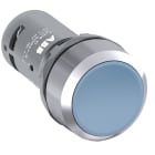 ABB - Blue Compact Pushbutton CP1-30L-01 Pulsante di accensione blu con ghiera metallica. 1 contatto normalmente chiuso.