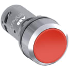 ABB - Pulsante rosso compatto CP1-30R-02 con ghiera metallica e 2 contatti NC.