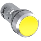 ABB - Pulsante giallo compatto CP2-30Y-01 con stabilità e ghiera metallica per un contatto normalmente chiuso.