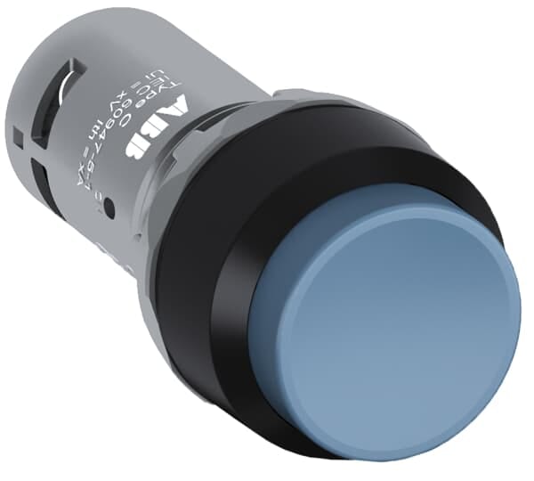 ABB - Blue compact pushbutton CP3-10L-02 puls.inst.blu g.plas.nera 2NC.