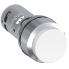 ABB - White compact pushbutton CP3-30W-11 pulsante installazione bianco metallo 1NA+1NC.