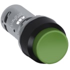 ABB - Green compact pushbutton CP4-10G-11 pulsante stabile verde con pulsanti neri 1NA+1NC.
